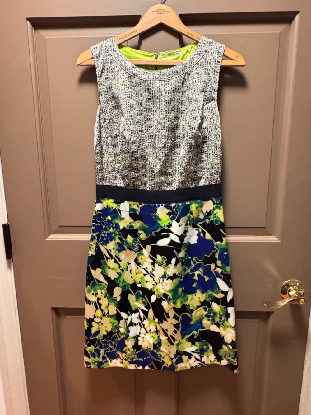 T Tahari Mixed Print Sleeveless Dress Size 6